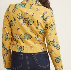MODCLOTH BIKE BRINT BLAZER JACKET SZ LARGE